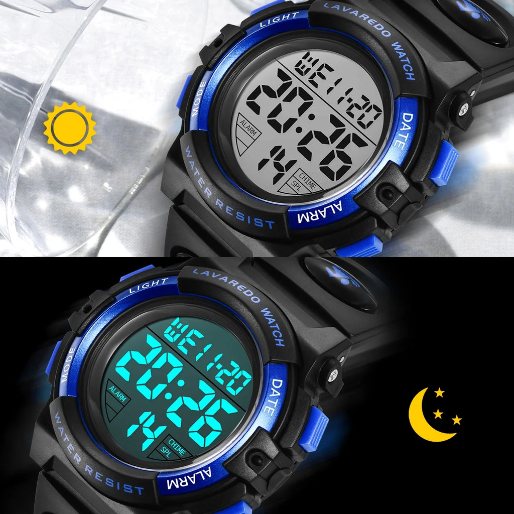 Digital Sports Watch for Age 4-15 Waterproof Watches with Alarm Stopwatch Wrist Watches for Age 4-15 Birthday Chriatmas Gift