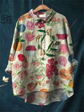 Retro Bloom: 3D Floral Open Tube Shirt for Bold Summer Vibes